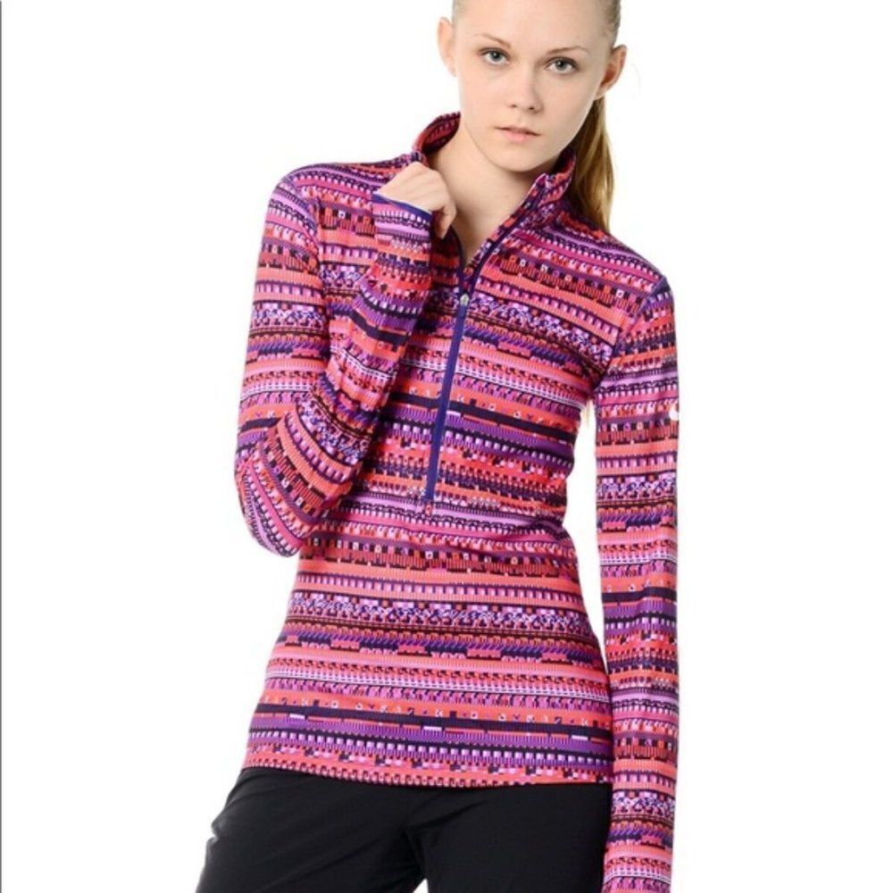 Nike Pro Hyperwarm 8 Bit Half Zip Pullover Sz S - image 1